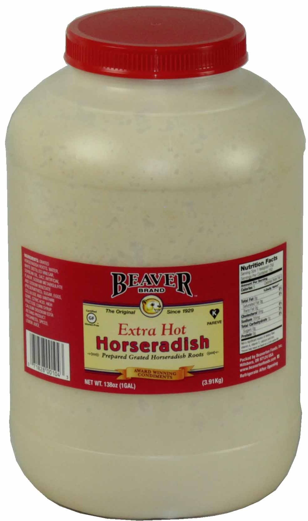Beaver Extra Hot Horseradish, 139 Ounce -- 4 per case.