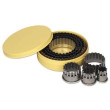 Alegacy Tinned Steel Plain Round Cookie Cutter Set