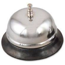 Alegacy Nickel Plated Durable Call Bell, 3 inch Base Diameter.