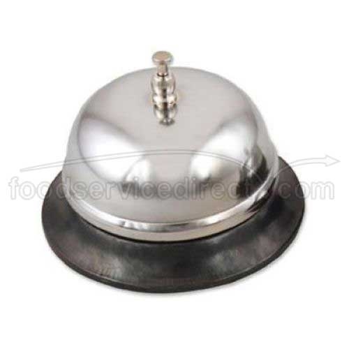 Alegacy Nickel Plated Durable Call Bell, 4 inch Base Diameter.