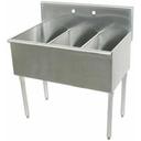 400 Series Stainless Steel Square Corner Scullery Budget Sink with 3 Compartment.21X54 54 inch O.A..