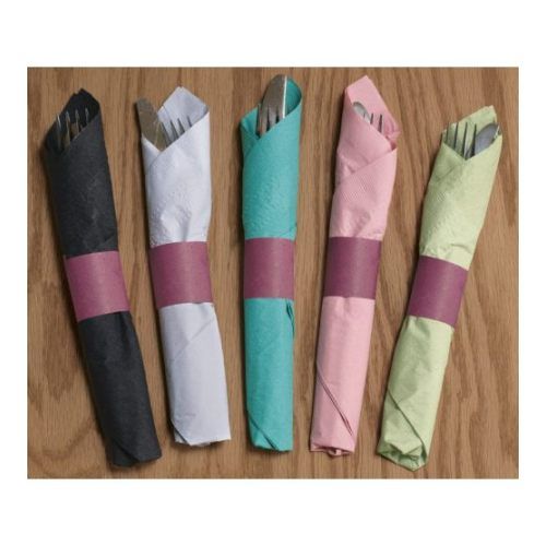 Hoffmaster D24 Specialty Sanitary Burgundy Flat Napkin Band 1.5 X 4.25 Inch, 4 Packs Of Each 2500 Bands -- 10000 Bands Per Case