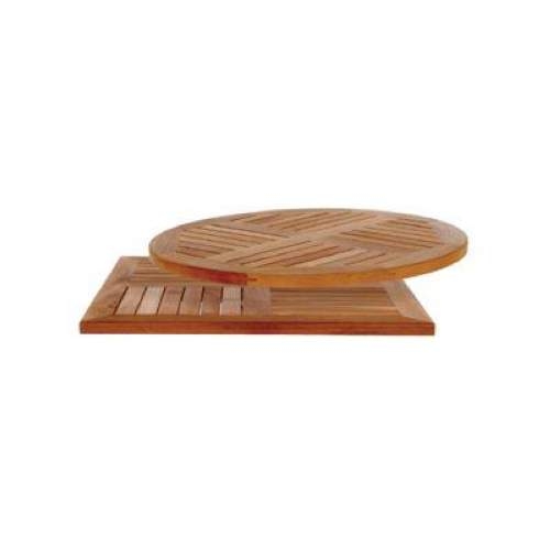 Emu Solid Teak Wood Slat Tom Table Top Only, 24 inch Diameter.