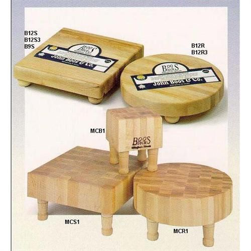 John Boos Gift Collection Round Cheese Block 12in. Diax1-1/2in