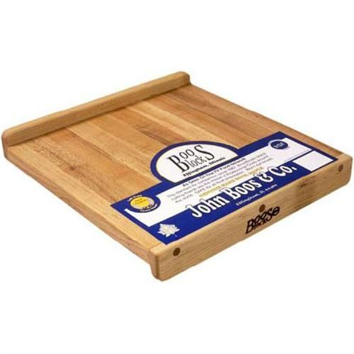 John Boos Professional Countertop Cutting Board 17-3/ 17-1/ 1-1/4in., Reversible Gravy Groove, Lip Edge Grain Construction