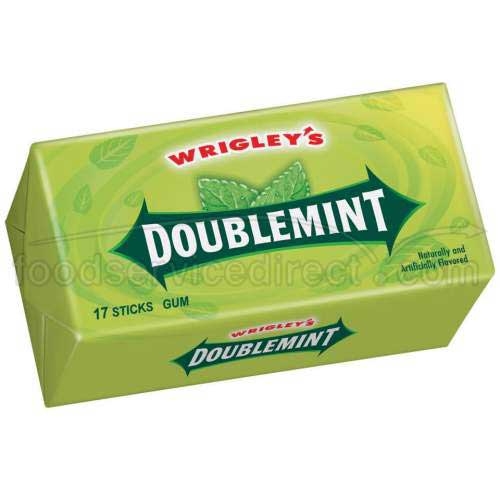 Wrigley Single Serve Doublemint Gum -- 120 per case.