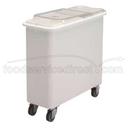 White Cambro Flat Top Sliding Lid Ingredient Bin, 27 Gallon.