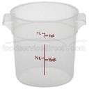 Translucent Cambro Round Storage Container, 6 1/16 x 6 1/16 x 5 inch -- 12 per case.