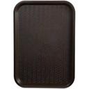 Winco Plastic Brown Fast Food Tray, 10 x 14 inch -- 12 per case.