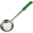 Winco Prime Stainless Steel One Piece Perforated Food Portioner with Green Handle, 6 Ounce -- 12 per case.
