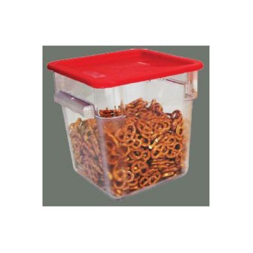 Winco Polycarbonate Square Clear Food Storage Container, 4 Quart