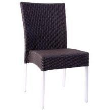 Emu Bella Matte Aluminum Espresso Wicker Outdoor Stacking Side Chair, 34 X 18 X 21 Inch -- 4 Per Case