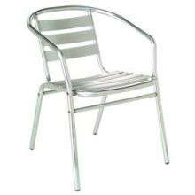 Emu Sara Polished Aluminum Outdoor Indoor Stacking Armchair, 28.5 X 21.5 X 22.5 Inch -- 4 Per Case