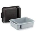 Vollrath Black Heavy Duty Two Compartment Dish Box, 23 x 17 1/2 x 6 inch -- 6 per case.