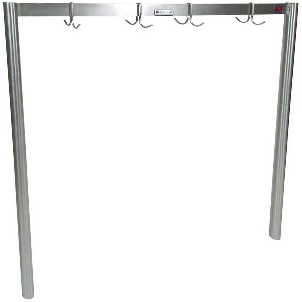 John Boos Wall Mount Double Bar Stainless Steel Pot Rack, 36 Inch
