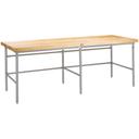 John Boos Galvanized Steel Bakers Frame with Bin Stops and Guides, 168 x 48 inch.