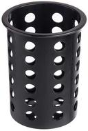 Tablecraft Black Polypropylene Flatware Cylinder, 4.375 x 4.375 x 5.5 inch -- 12 per case