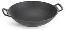Tablecraft Cast Iron Cookware Round Wok with Handles, 17.5 x 14.5 x 4.5 inch