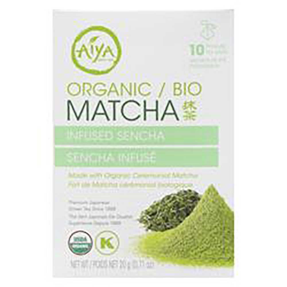 Aiya Organic Matcha Infused Sencha Tea, 20 G -- 6 Per Case
