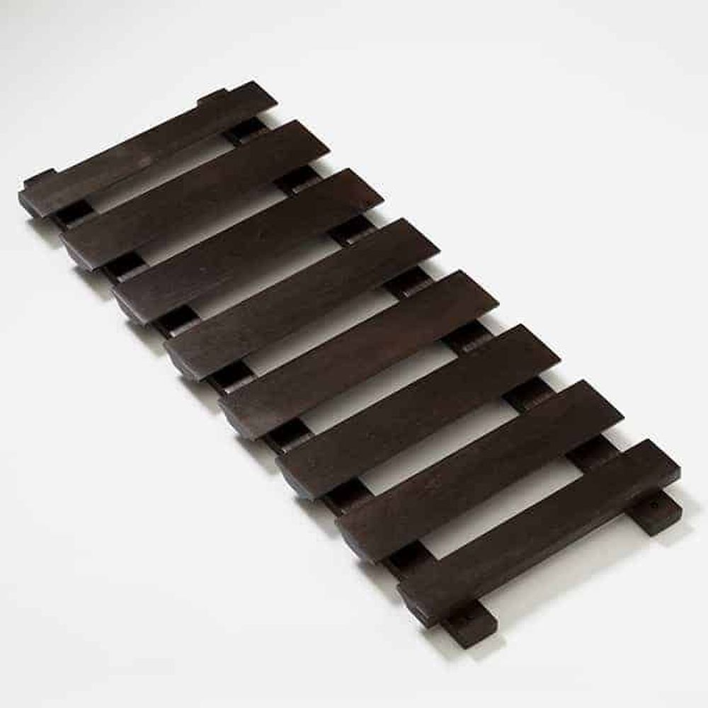 American Metalcraft Espresso Red Oak Glass Rack, 35 X 14 X 1 1/2 Inch