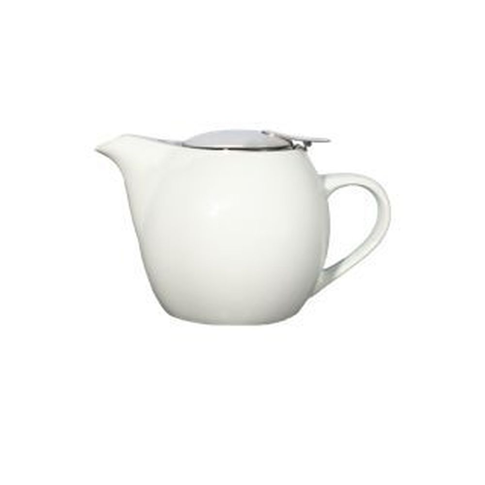 Bright White 6 1/2 Teapot with Lid and Strainer