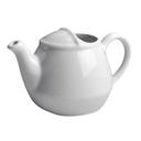 White 16 Ounce London Teapot, 12 count