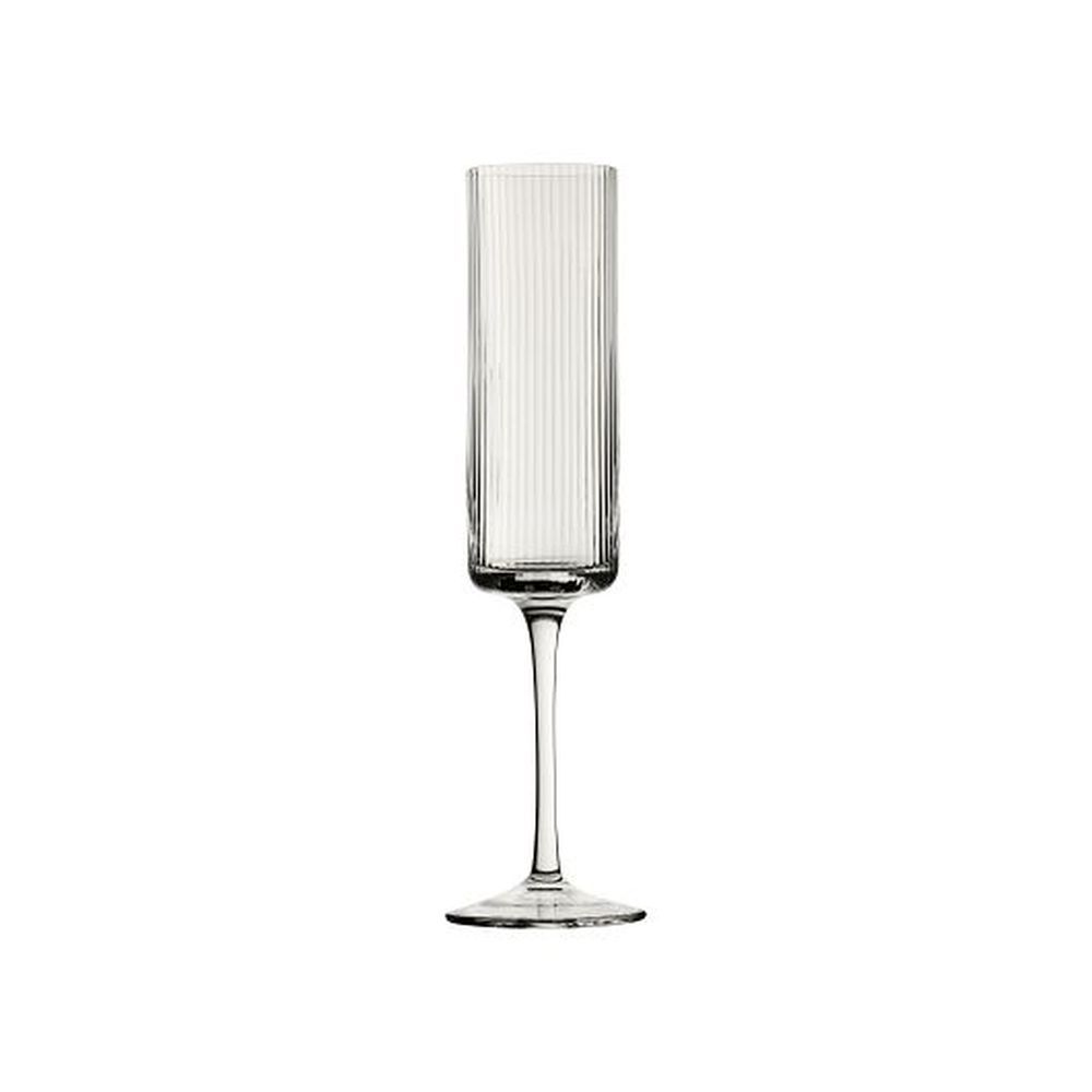 Utopia Hayworth Soda Lime 7 Ounce Flute Glass, 24 Count