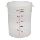 Translucent Round Plastic Container, 22 Quart -- 6 per case