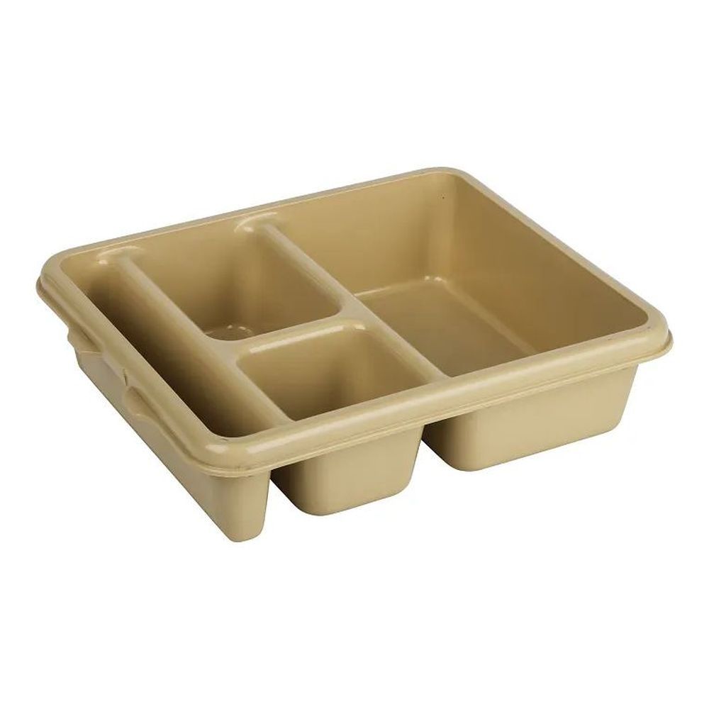 Cambro Tan Co Polymer 4 Compartment Meal Delivery Tray, 11 X 9 X 2 1/2 Inch -- 24 Per Case