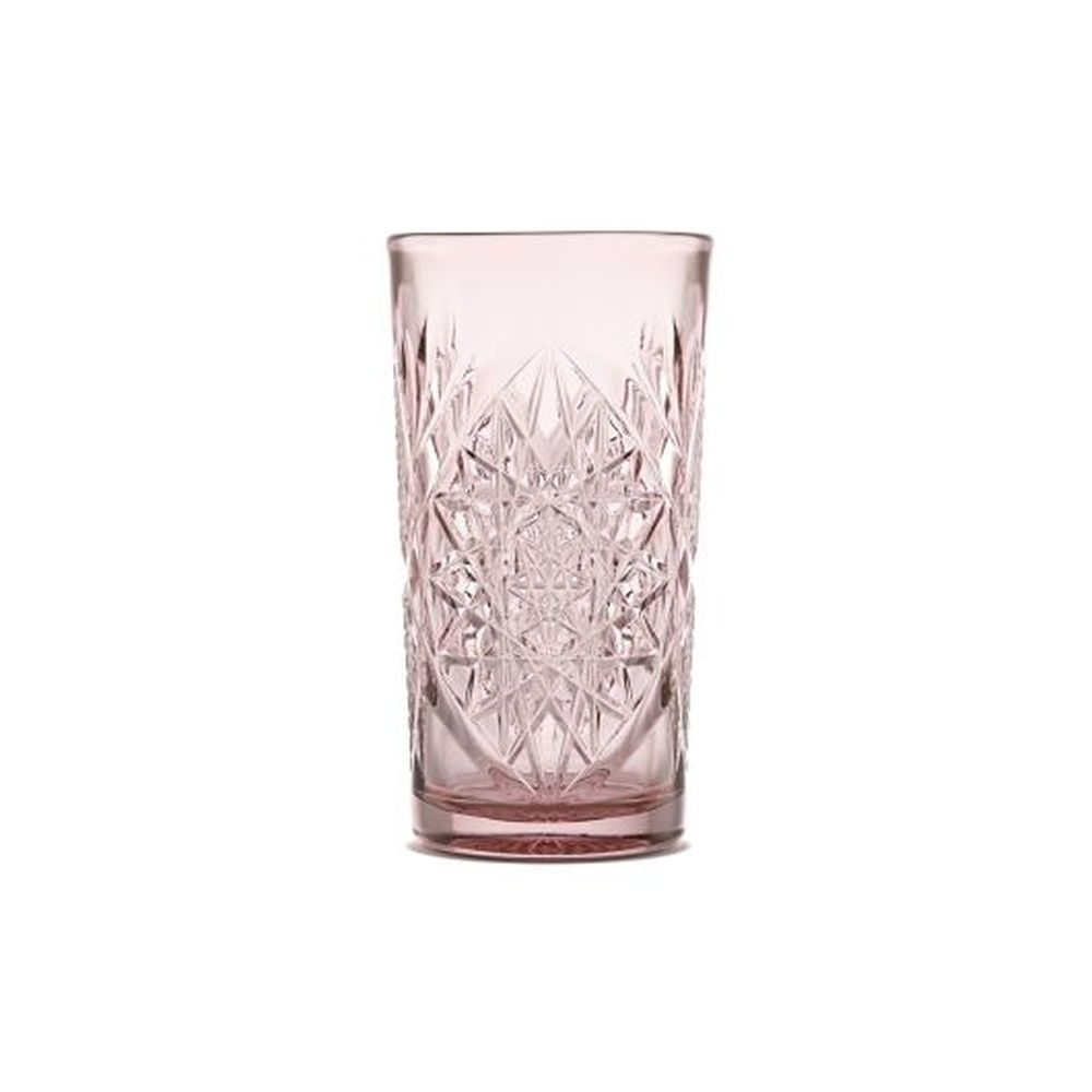 Storytellers Blush Glass Hobstar Cooler Tumbler