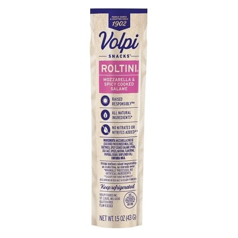 Volpi Roltini Singles With Mozzarella And Spicy Salame, 1.5 Ounce -- 72 Per Case