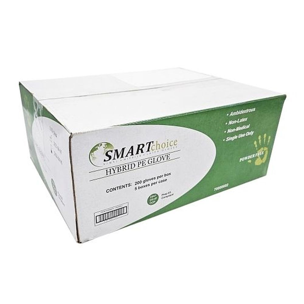 Amercareroyal Hybrid Large Powder Free Gloves, 200 Count -- 5 Per Case