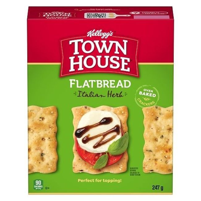 Kellogg's Chips De Pain Plat Aux Herbes Italiennes Town House, 247 G -- 12 Par Caisse