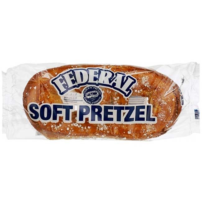 Federal Bakers Individually Wrapped Soft Pretzels, 4 Oz -- 50 Per Case