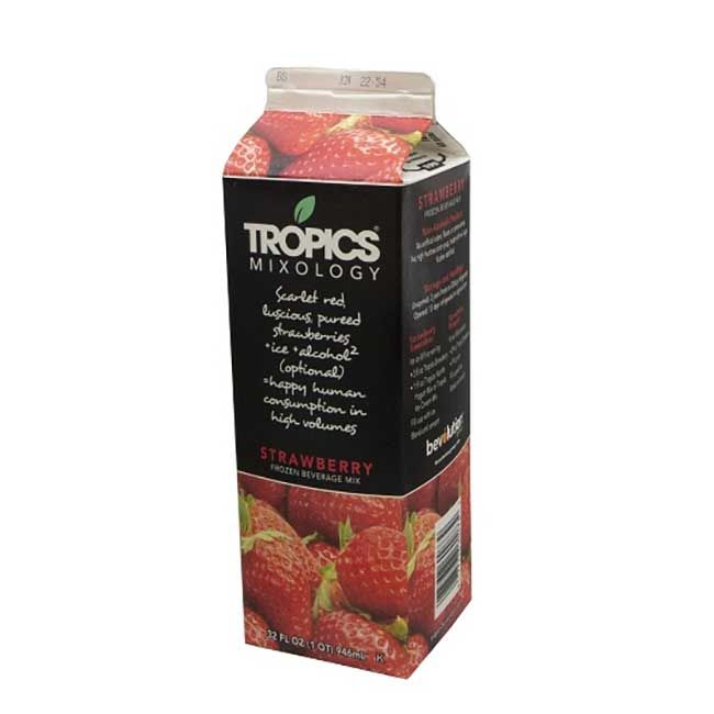 Tropics Mélange Pour Boisson À La Fraise, 32 Oz -- 12 Par Boîte