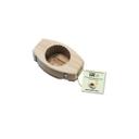 Round Cow Beechwood Fluted Butter Mold