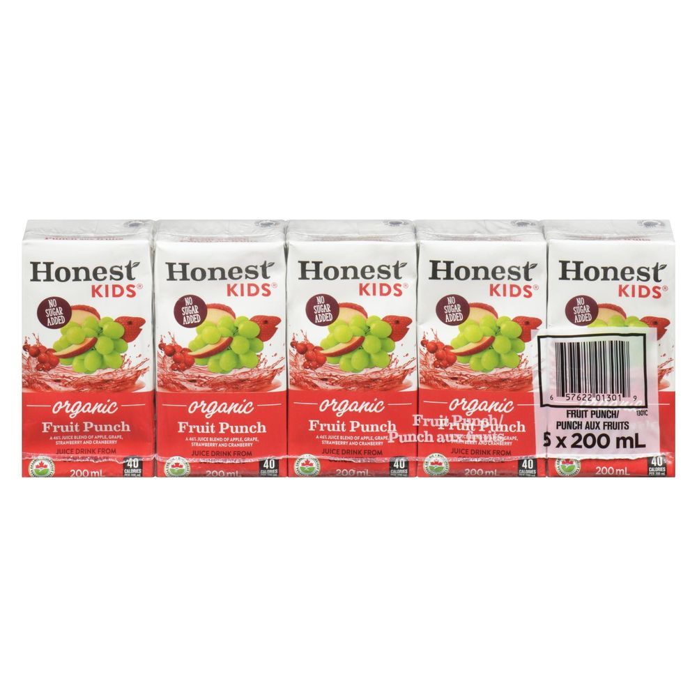 Honest Kids Jus De Punch Aux Fruits Pour Enfants 200 Ml, Paquet De 5 -- 8 Par Caisse